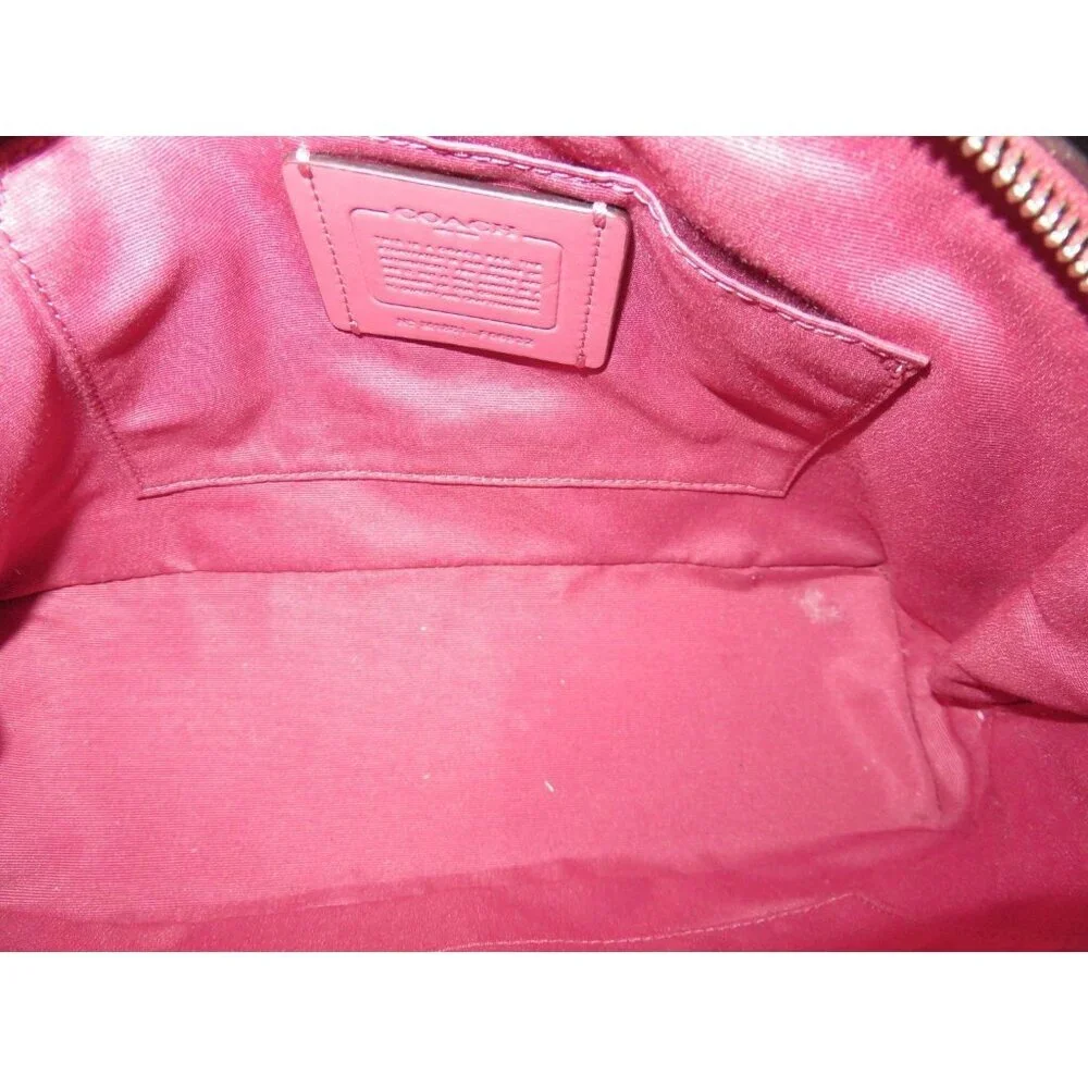 Coach Mini Dome Sierra Ostrich Embossed Leather Top Handle Satchel F66932 Adorab - Picture 10 of 11